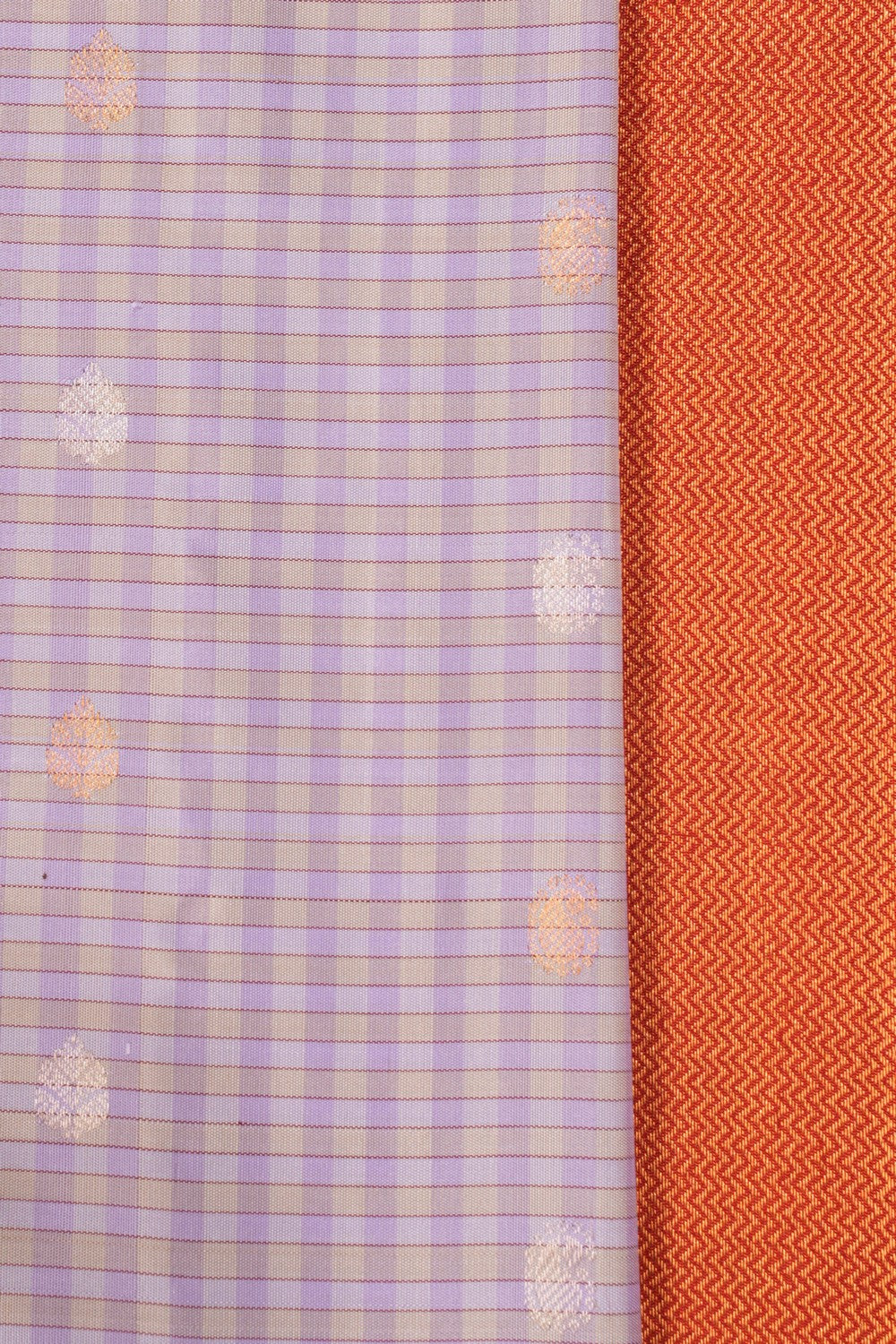 Image of Gadwal Silk Kattam Grey Saree